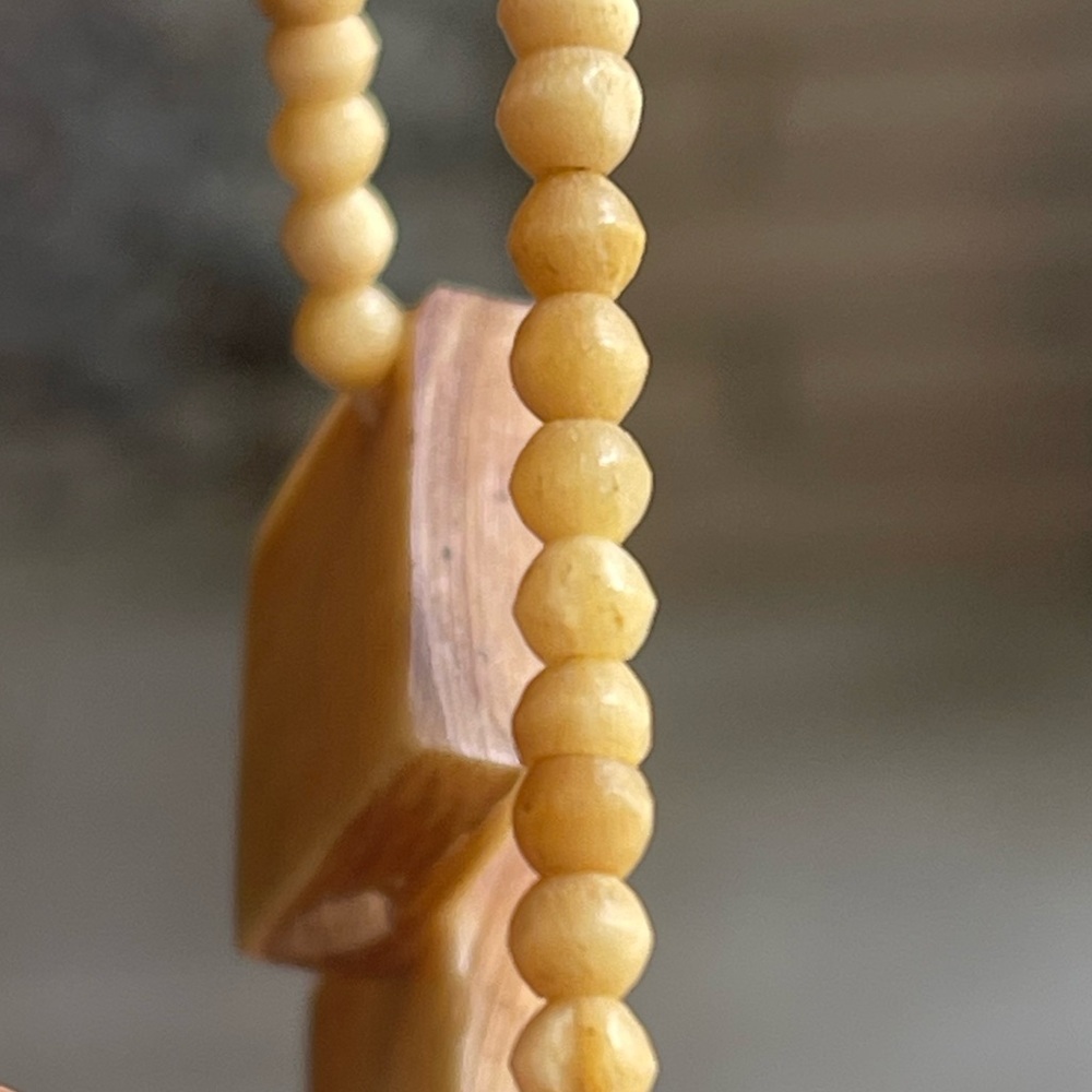 Carved Stone Tile Necklace View 6